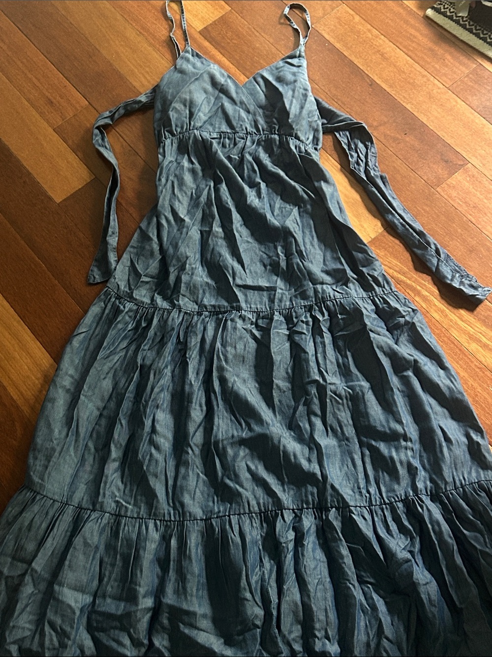 Molly Bracken Blue Tiered Maxi Dress